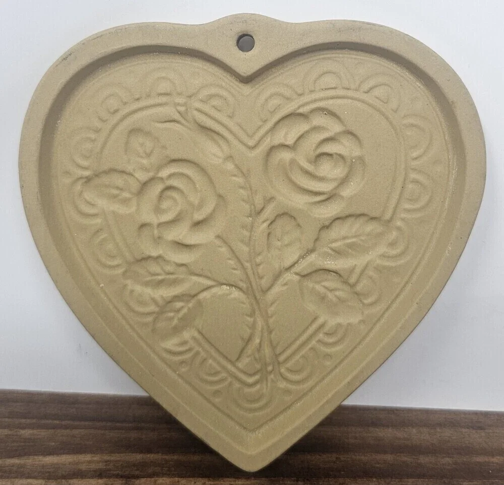 Brown Bag Cookie Art Heart Rose 1992 Hill Design Vintage Collectible